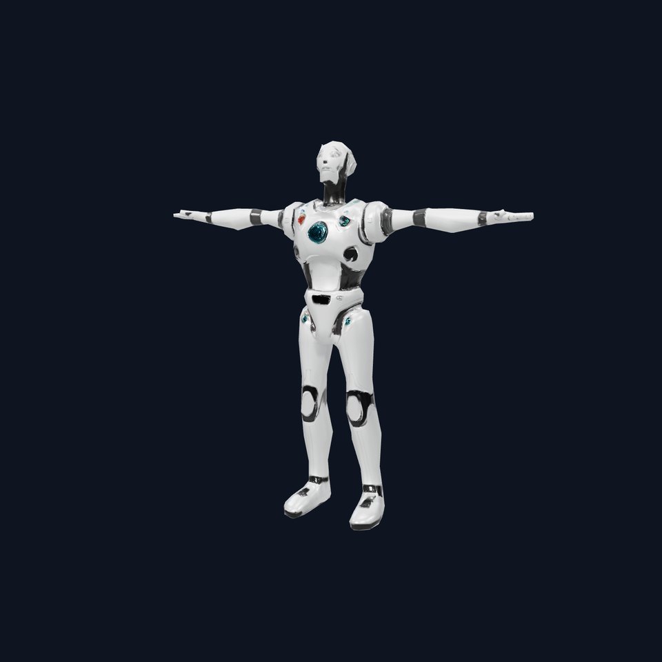 Futuristic Humanoid Robot Model Pack